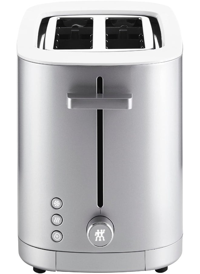 Zwilling ZWILLING Enfinigy 1000 Watt 2 Slot Toaster with Removable Bun Attachment and Removable Crumb Drawer, Silver  - Image 2