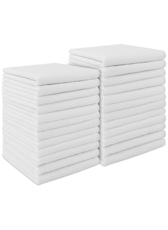 AIDEA Microfiber Cleaning Cloths White-24PK, Absorbent Cleaning Rags, Lint-Free, Scratch-Free, Streak-Free Wash Cloths, Microfiber Cloth, Dish Towels White, Bar Rags(11.5 in.x 11.5 in.) - Image 1