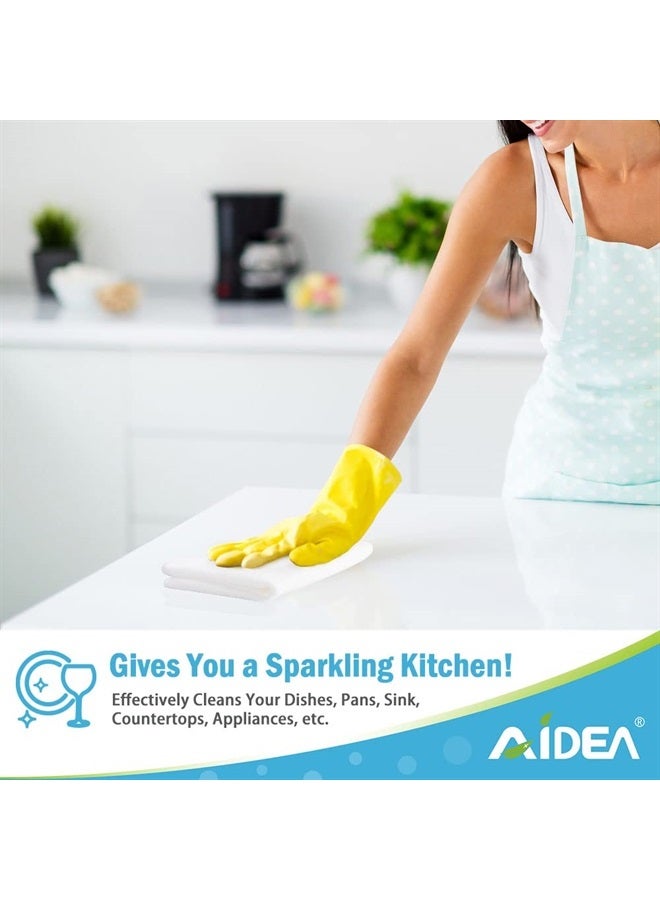 AIDEA Microfiber Cleaning Cloths White-24PK, Absorbent Cleaning Rags, Lint-Free, Scratch-Free, Streak-Free Wash Cloths, Microfiber Cloth, Dish Towels White, Bar Rags(11.5 in.x 11.5 in.) - Image 5