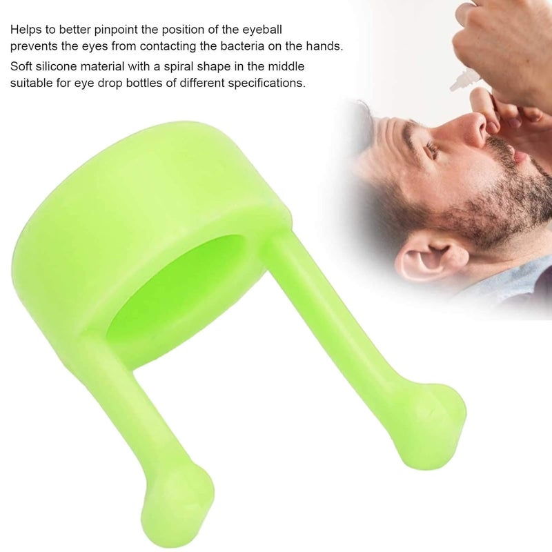 klarako Eyedrop Guide,2pcs Portable Reusable Remedic Eyedrop Guide Practical Eye Drop Bottle Holder Bracket Device Suitable With Most Eye Drop Bottles(green) - Image 2