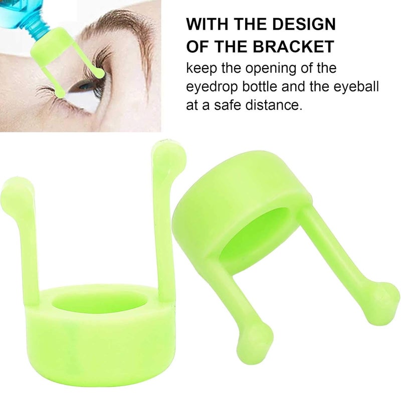 klarako Eyedrop Guide,2pcs Portable Reusable Remedic Eyedrop Guide Practical Eye Drop Bottle Holder Bracket Device Suitable With Most Eye Drop Bottles(green) - Image 3