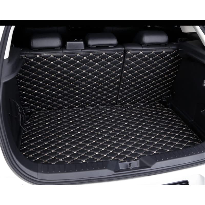 AutoZing 7D Luxury Car Trunk Mat/Dicky/Boot Mat Compatible with Hyundai Alcazar Model Year 2021 Onwards Full Dicky Coverage PU Leatherrete Layer Protection Anti Skid Car Accessories -Black - Image 2
