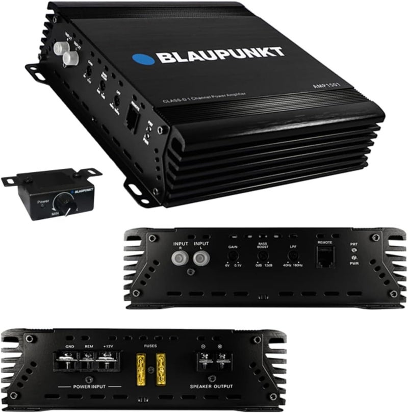 Blaupunkt AMP1500M High-End 1500 Watts Monoblock Car Audio Amplifier with Remote - Image 1
