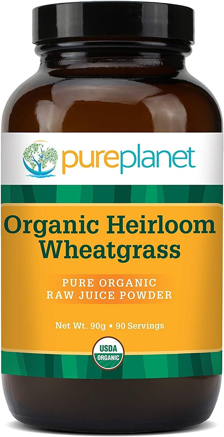 PURE PLANET Heirloom Wheatgrass Powder Organic, 90 Gram - Image 1