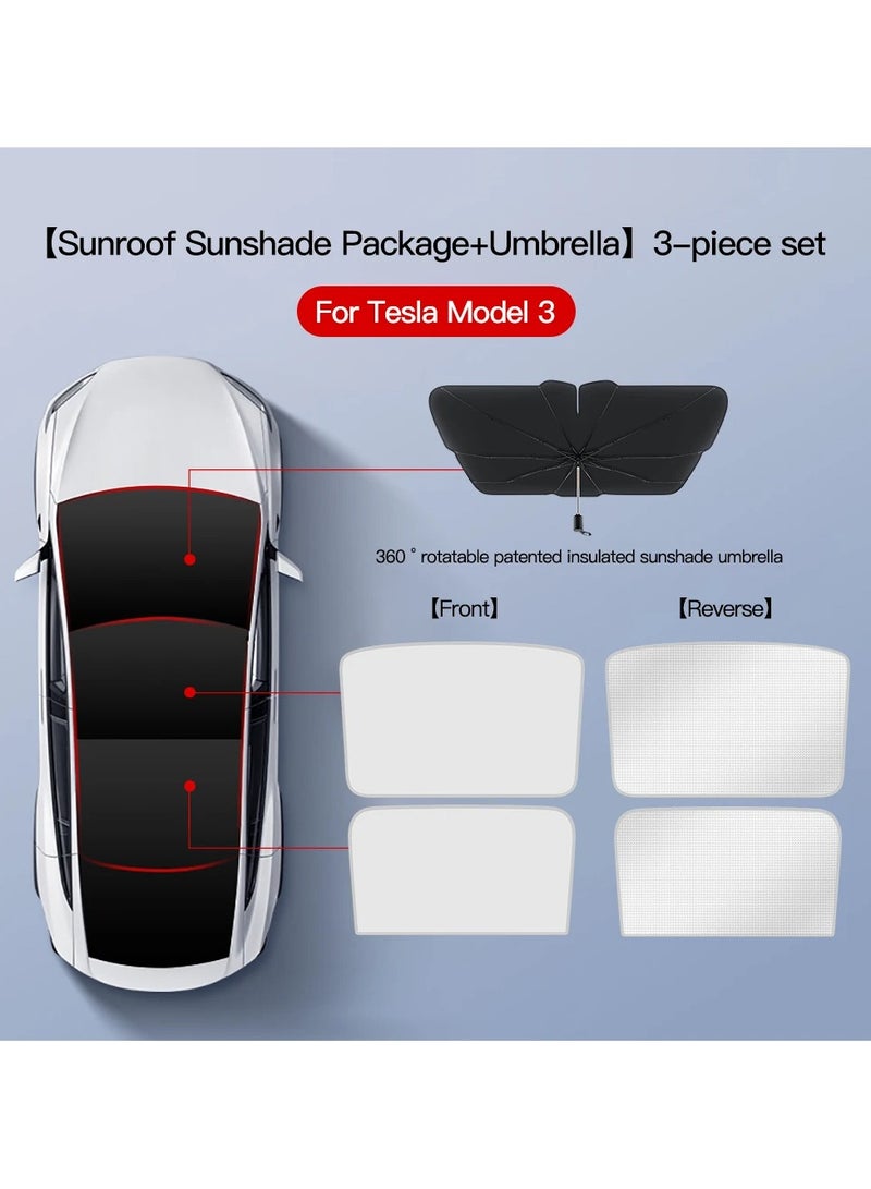 AROAQ YZ For Tesla Model 3 Y 2021-2023 Car Sun Visor Upgrade Ice Towel Buckle Sun Shades Glass Roof Clarity Vehicle - Image 1