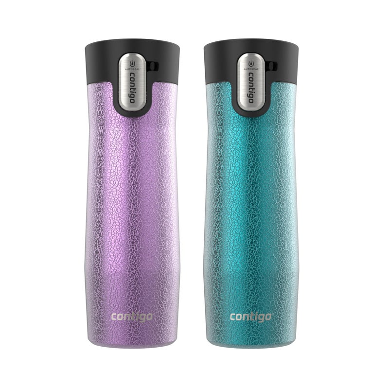 Contigo AUTOSEAL West Loop VacuumInsulated Stainless Steel Travel Mug with EasyClean Lid 20 oz 2Pack