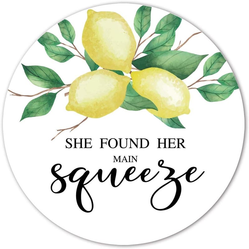 Lemon She Found Her Main Squeeze Thank You Stickers 40Pack 2 Bridal Shower Party Sticker Labels Seals Decorations