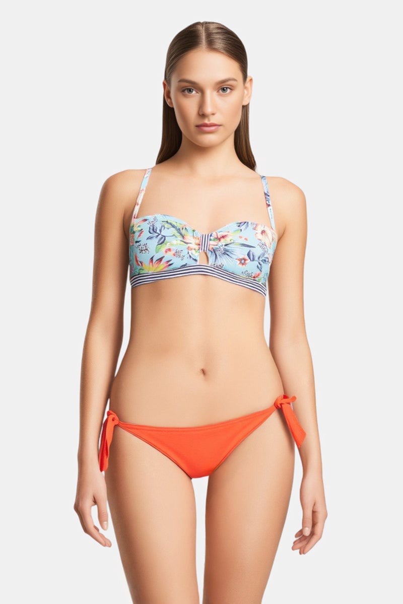 Lefties Women Solid Non Padded Bikini Bottom, Red - Image 1