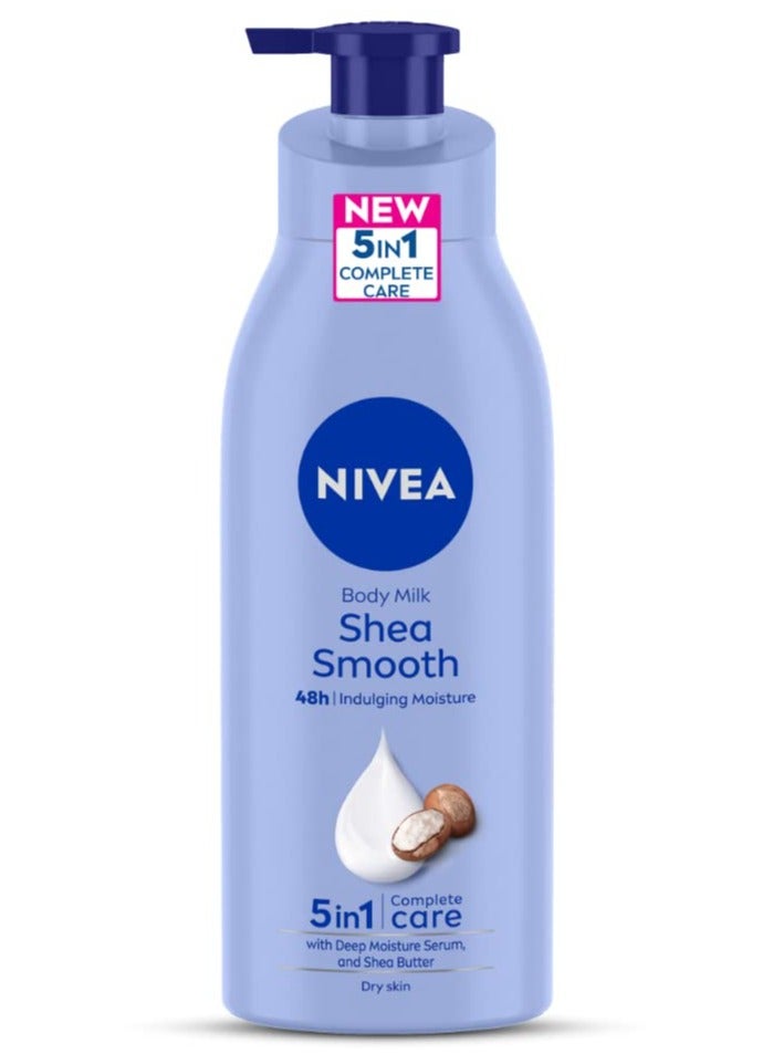 Nivea لوشن الجسم شيا سموذ 400 مل | ترطيب لمدة 48 ساعة | مع سيروم ترطيب عميق وزبدة الشيا | غير دهني وبشرة صحية المظهر - Image 1