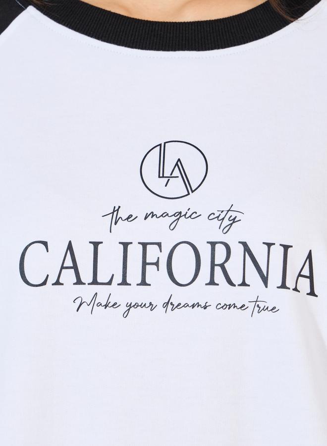 Styli Oversized Longline Slogan Print Sweatshirt - Image 3