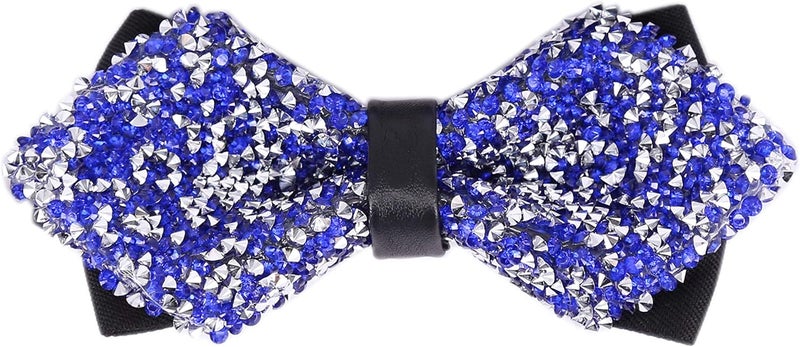 Men's Big Boy Sparkle Rhinestone Bow Tie Novelty Banquet Wedding Pre-Tied Bowtie