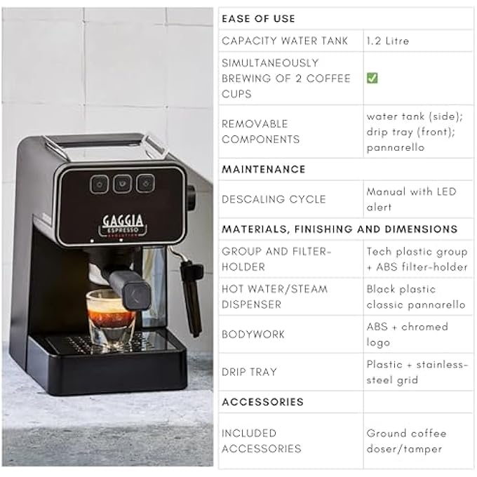 جاجيا آلة صنع قهوة إيطالية إسبريسو إيفولوشن مع لوحة تسخين أكواب غلاية يتم التحكم بها عن طريق Pid، عصا بخار Pannarello مع خاصية التخمير التلقائي، حامل فلتر 53 مم، صانع كابتشينو أمريكانو للمنزل، لون أسود - Image 5
