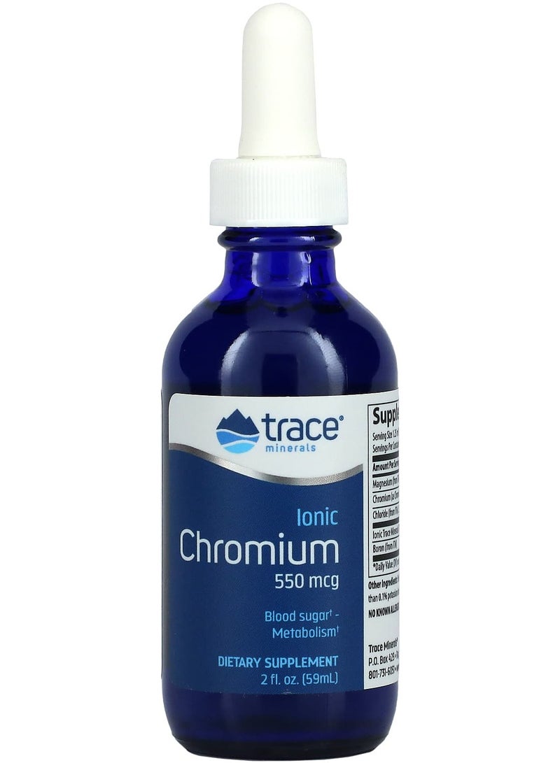 Trace Minerals Ionic Chromium, 550 mcg, 2 fl oz (59 ml)