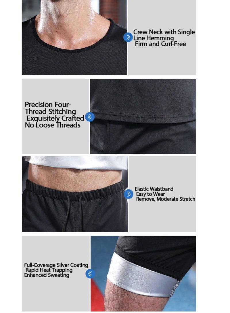 GRKC Sweat Suit for Men | Short Sleeve + Shorts | Sauna Effect - Image 4