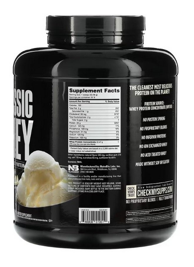 NutraBio Classic Whey Protein Creamy Vanilla 5 lbs 2268 g  - Image 2