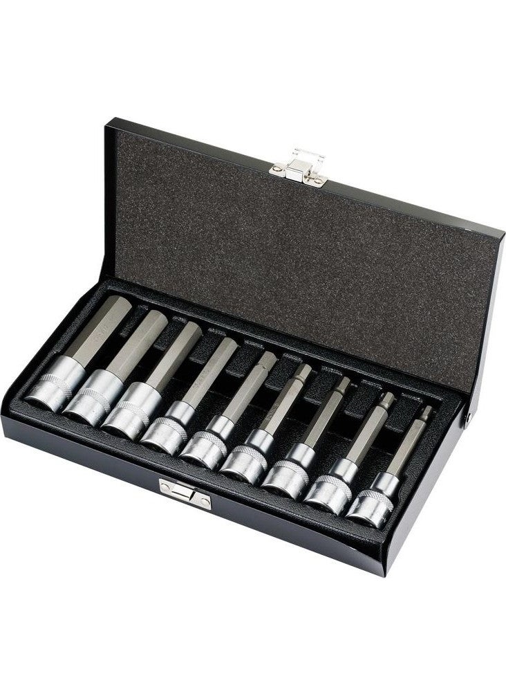 Retta 1/2'' Socket Allen Set Long-6 Corner 9 Pieces 