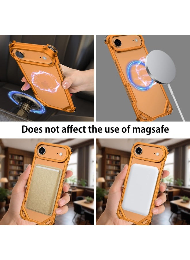 general for iPhone 17 Air Phone Case,Aluminum Thin Slim No Back Cases Compatible with MagSafe,Metal Frameless 4 Corner Airbags Shockproof Protective Bumper Cover for iPhone 17 Air - Image 4