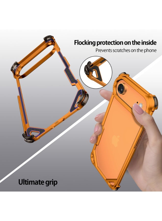 general for iPhone 17 Air Phone Case,Aluminum Thin Slim No Back Cases Compatible with MagSafe,Metal Frameless 4 Corner Airbags Shockproof Protective Bumper Cover for iPhone 17 Air - Image 2