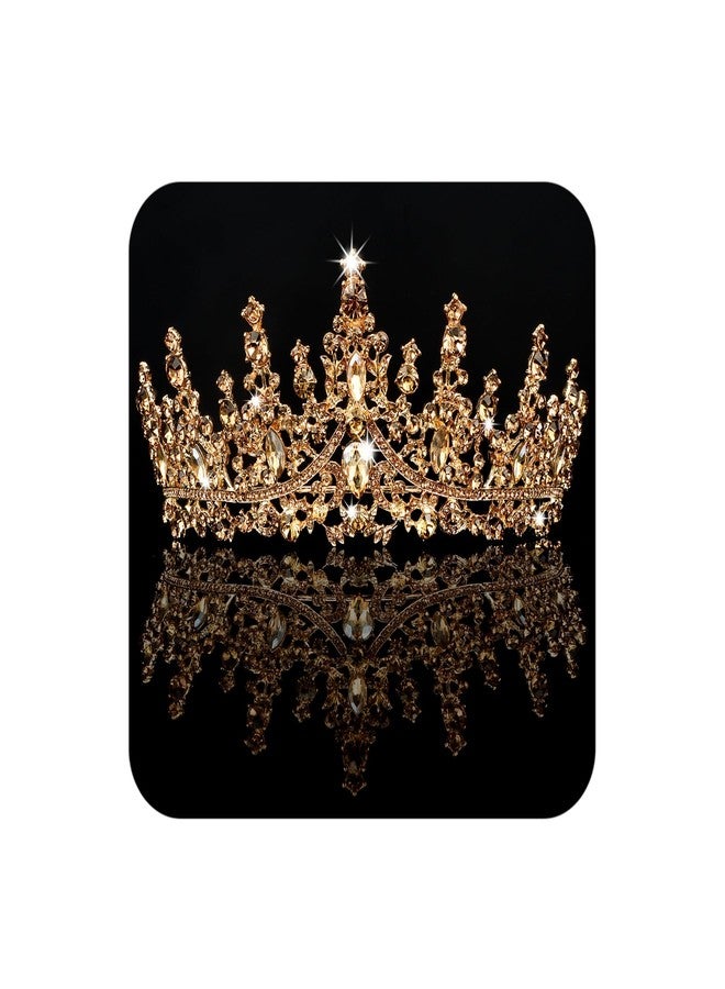 Cocide تاج كوكيد الذهبي وتاج للنساء تاج كريستالي ملكي تاج أميرة مزين بالأحجار الكريمة للفتيات العرائس إكسسوارات شعر لحفلات الزفاف وأعياد الميلاد وحفلات التخرج وأزياء الهالوين وكوسبلاي - Image 1