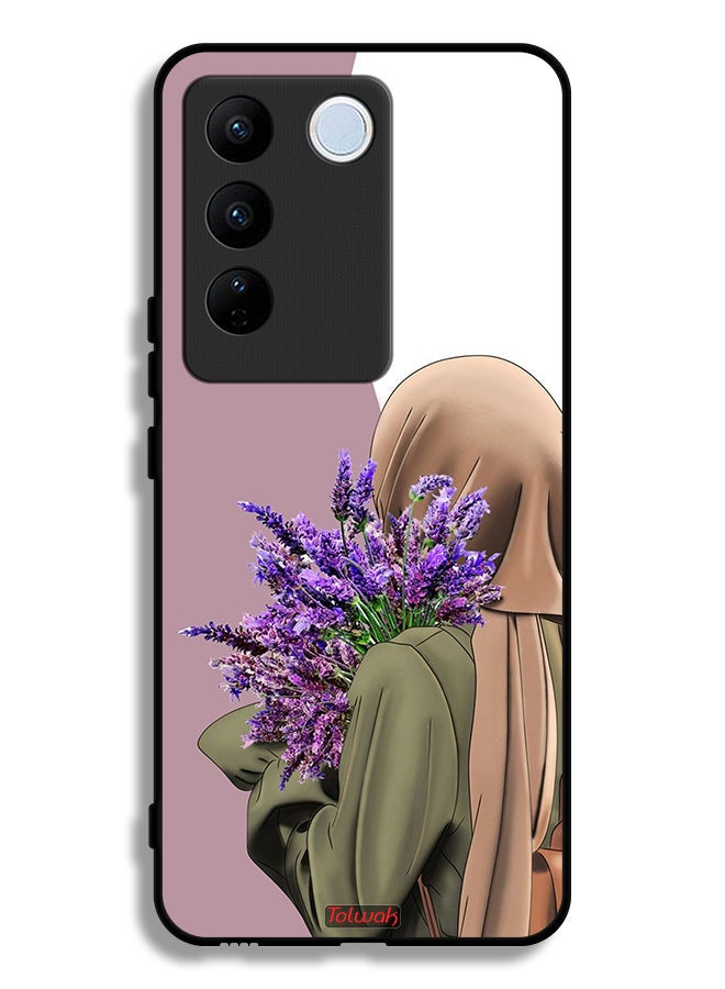Tolwak Vivo V27e Protective Case Cover Holding Flower - Image 1