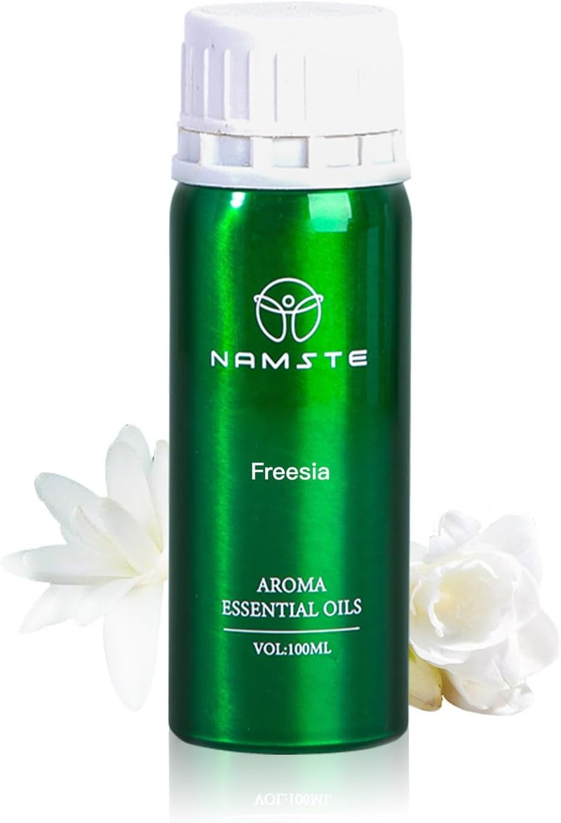 NAMSTE 3.38 Fl. Oz Freesia Aroma Essential Oil - 100% Pure And Natural Essential Oils for Diffusers | Aromatherapy Oil for Mood Lifting - Image 1