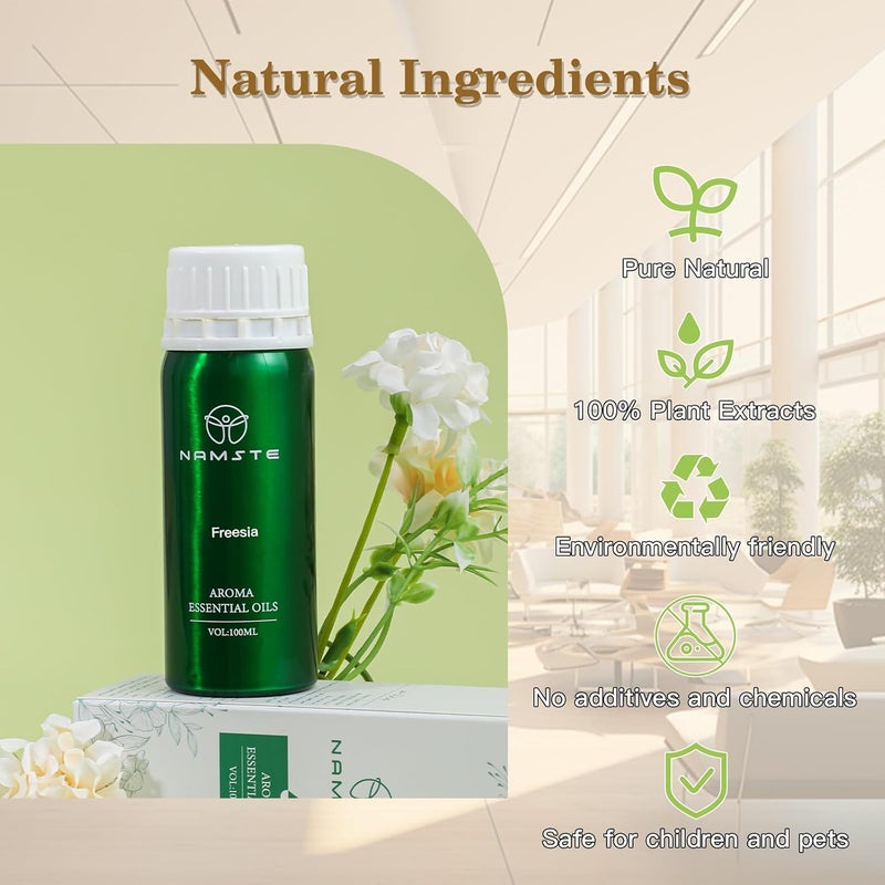 NAMSTE 3.38 Fl. Oz Freesia Aroma Essential Oil - 100% Pure And Natural Essential Oils for Diffusers | Aromatherapy Oil for Mood Lifting - Image 2