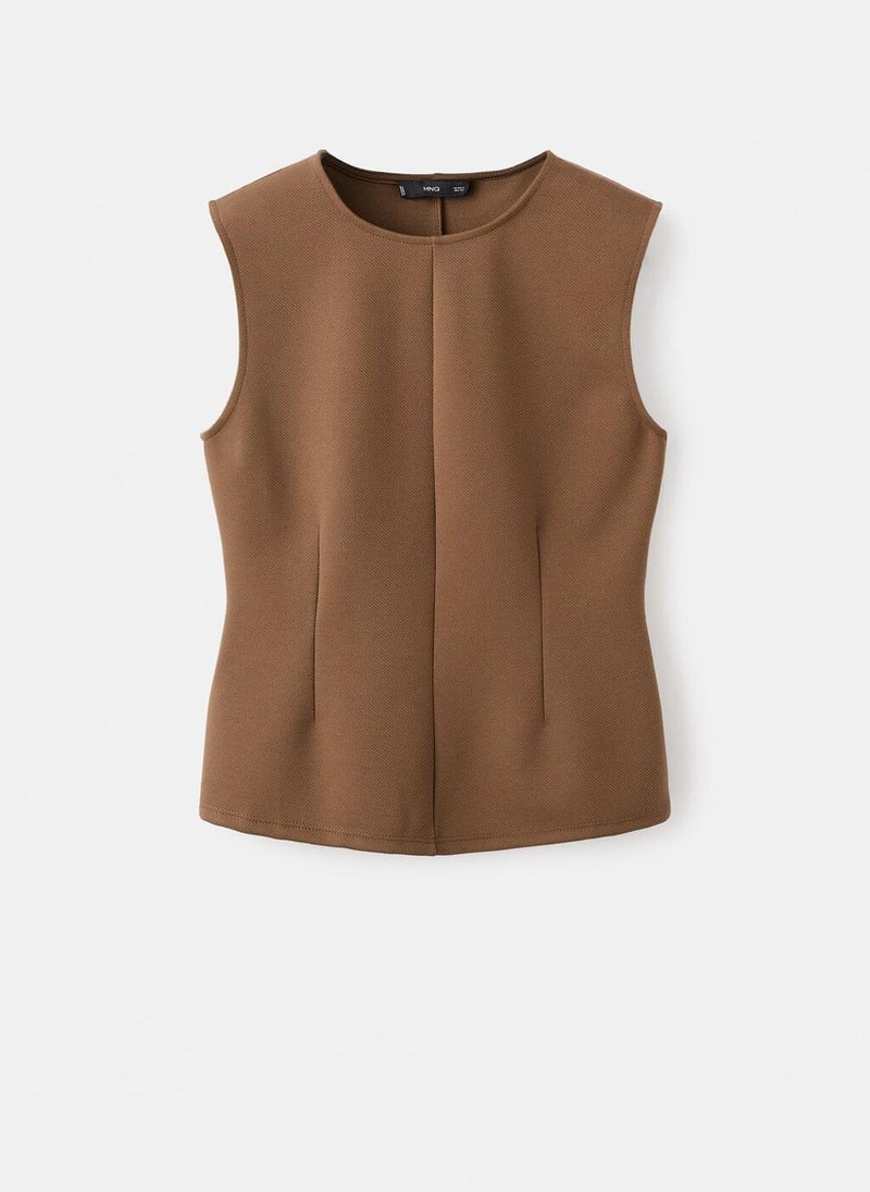 مانجو بلوزة ضيقة بأشرطة عريضة - Image 5