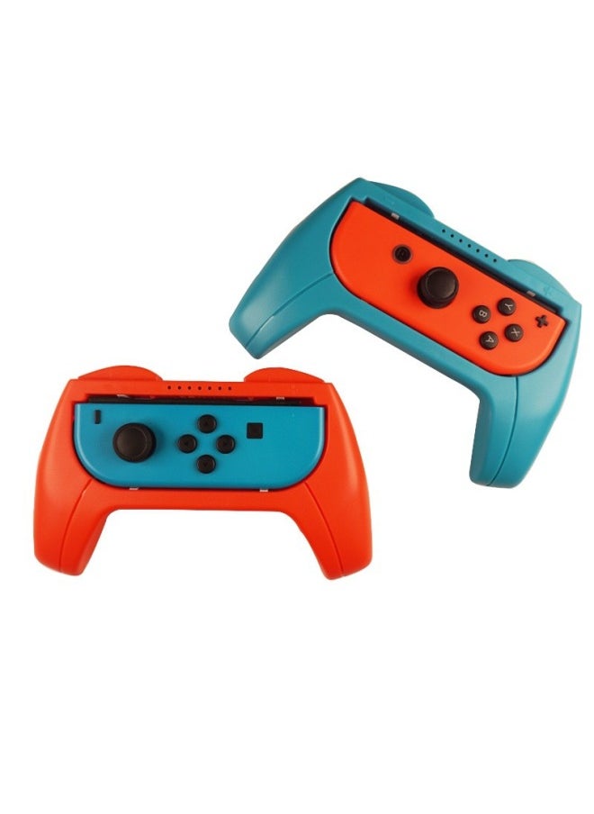 ماركة غير محددة مقبض عجلة القيادة Oled بمقبض Joy-handle Ns Racing Game Switch Joycon Hand Grip-لون المنتج: عجلة قيادة حمراء وزرقاء  - Image 2