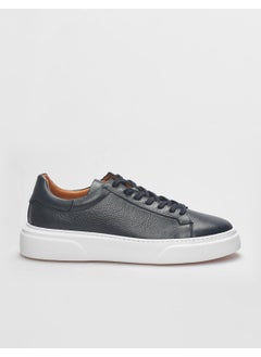 Harrow Leather Navy Blue Lace-up Men's Sports Shoes  - Image 1