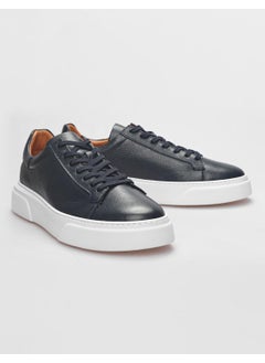 Harrow Leather Navy Blue Lace-up Men's Sports Shoes  - Image 2