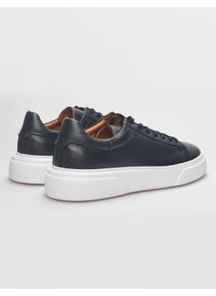 Harrow Leather Navy Blue Lace-up Men's Sports Shoes  - Image 4