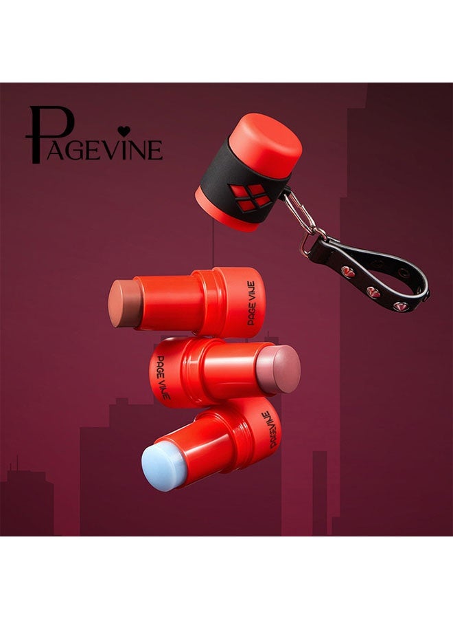 PAGE VINE Harley Queen Blush Stick, Creamy Moisturizing Multi-Use Cream for Cheeks & Lips, Long-Wearing, Waterproof, Natural Glow in Warm Orange #BANG BANG - Image 3