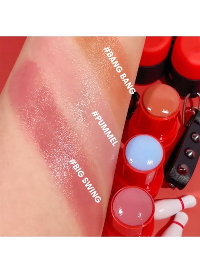 PAGE VINE Harley Queen Blush Stick, Creamy Moisturizing Multi-Use Cream for Cheeks & Lips, Long-Wearing, Waterproof, Natural Glow in Warm Orange #BANG BANG - Image 5