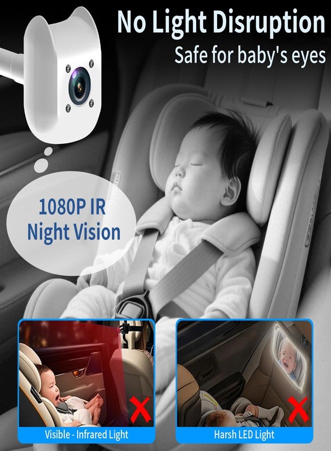 Howison 6.86'' Dual Car Camera Baby Monitor, 1080P Baby Car Camera with IR Night Vision, 150° Wide Angle, USB Powered, Easy to Install, Real-Time Rear Seat Monitoring, Safety for Kids and Newborns - Image 5