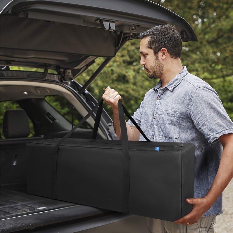 COOLBEBE 42" Sports Duffle Bag - 150L Extra Large Travel Duffel Luggage Bag with Upgrade Zipper, Sturdy & Water Resistant, Black - Image 2