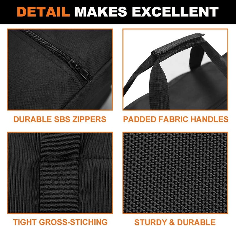 COOLBEBE 42" Sports Duffle Bag - 150L Extra Large Travel Duffel Luggage Bag with Upgrade Zipper, Sturdy & Water Resistant, Black - Image 3