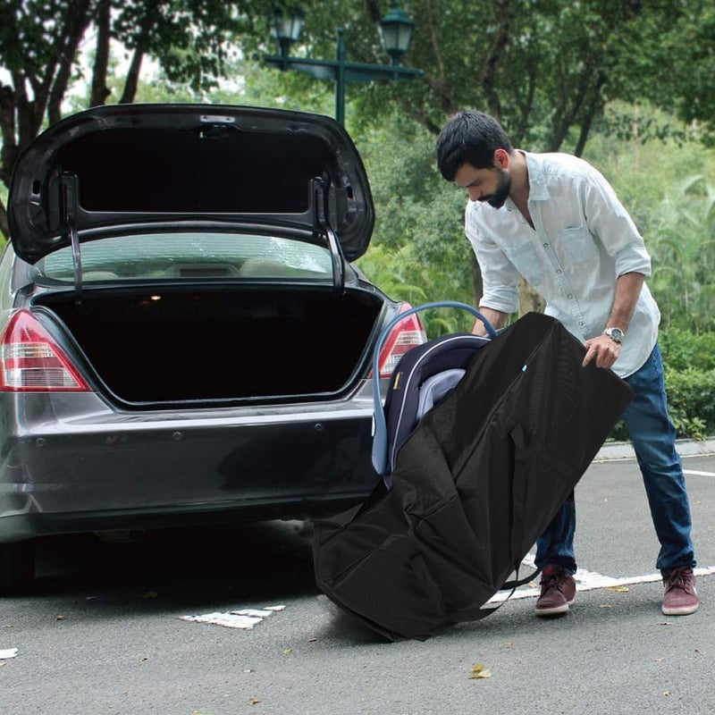 COOLBEBE 42" Sports Duffle Bag - 150L Extra Large Travel Duffel Luggage Bag with Upgrade Zipper, Sturdy & Water Resistant, Black - Image 4