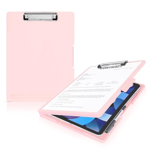 oddpod™ Sleek A4 Clip Pad with Side-Opening/Clipboard with Storage Case for Paper and Document Storage 1233 (Light Pink) - Image 1