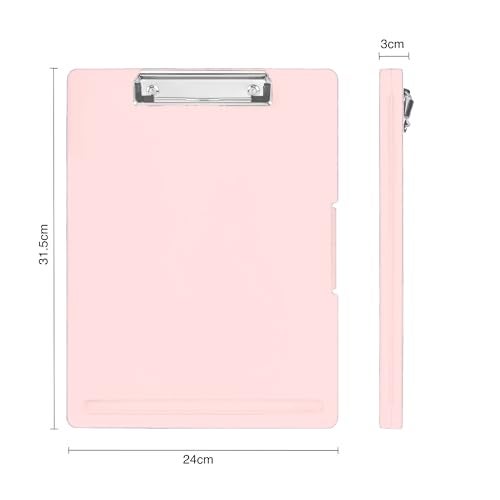 oddpod™ Sleek A4 Clip Pad with Side-Opening/Clipboard with Storage Case for Paper and Document Storage 1233 (Light Pink) - Image 3
