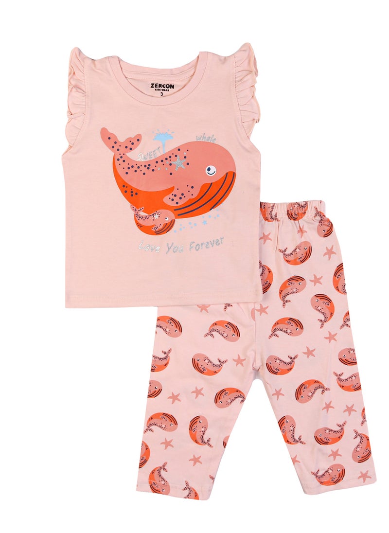 Zercon Summer Pajama Set for Girls  - Image 1