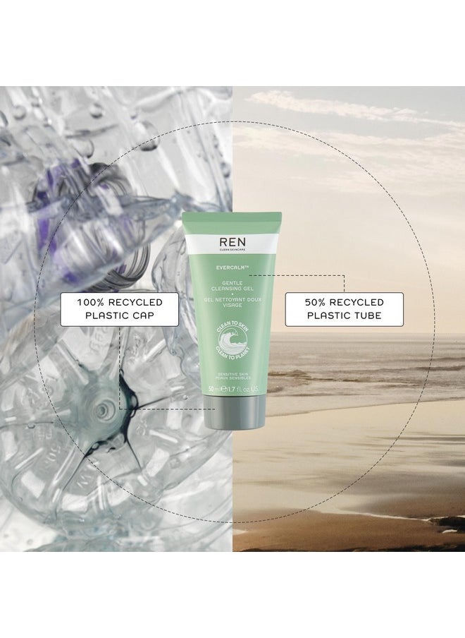REN CLEAN SKINCARE Evercalm Mini Gentle Facial Cleansing Gel Nonstripping Cleanser Proven To Instantly Leave Skin Feeling Fresh & Comfortable Formulated For Sensitive Oily Or Combination Skin  - Image 5