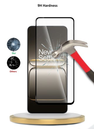 حماية شاشة زجاجية مقسّاة كاملة مع لاصق كامل من سلسلة 2025 بريموم E2E لجهاز OnePlus Nord CE5 5G (MSGECN) - شفاف/أسود - view 3