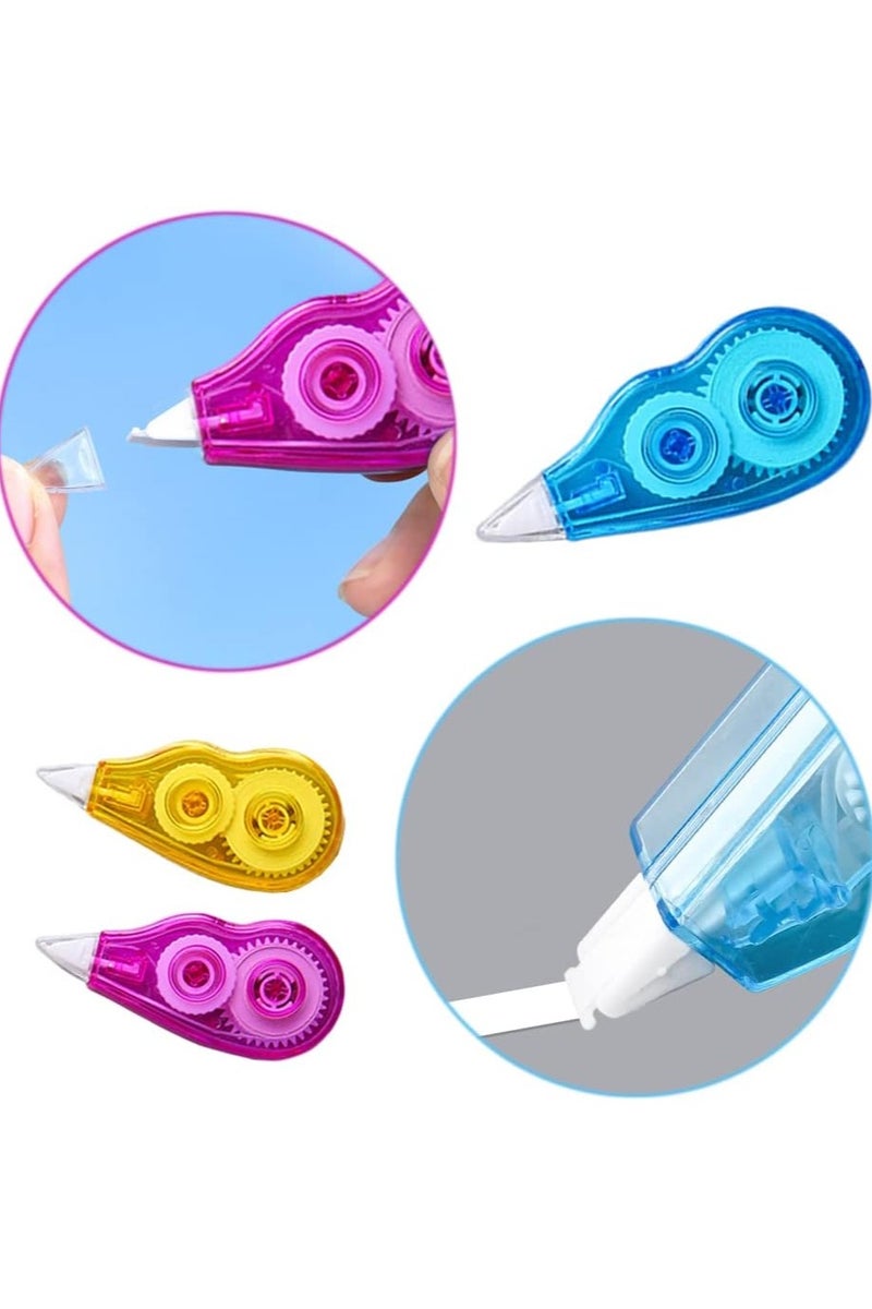 9-piece school supplies set (cartoon pencil case + 2 ballpoint pens + rubber tip pen + wooden pencil + rabbit sharpener + lipstick rubber eraser + 6 felt-tip pens + 4 fluorescent pens + corrector tape) - Image 3