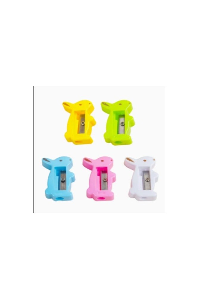 9-piece school supplies set (cartoon pencil case + 2 ballpoint pens + rubber tip pen + wooden pencil + rabbit sharpener + lipstick rubber eraser + 6 felt-tip pens + 4 fluorescent pens + corrector tape) - Image 5