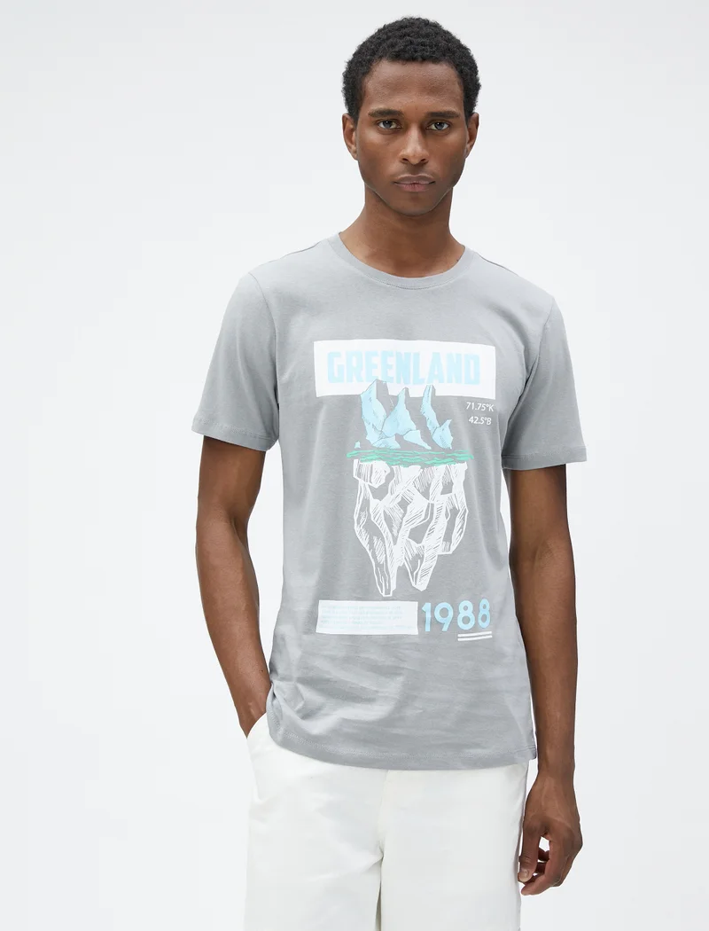 KOTON Koton | Printed Crew Neck T-Shirt