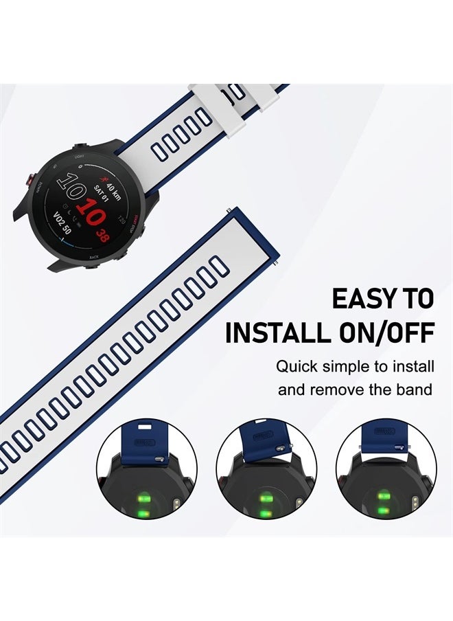 MYSNBKN - Compatible with Garmin Vivoactive 4/ Samsung Galaxy Watch 46mm, 22mm Silicone Band for Ticwatch Pro S2/ Venu 2/Samsung Gear S3 Classic/Samsung Gear S3 Frontier/Huawei Watch GT Smartwatch - Image 1