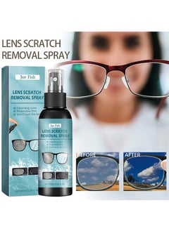 JUE-FISH Lens Scratch Removal Spray,Eyeglass Lens Cleaning And Maintenance Spray 100ml, Ideal For Eyeglasses, Mobile Phones And Electronic Screens, Optical Surfaces, Even On Coated Surfaces, Safe Professional Grade Formula 100ML  - Image 1