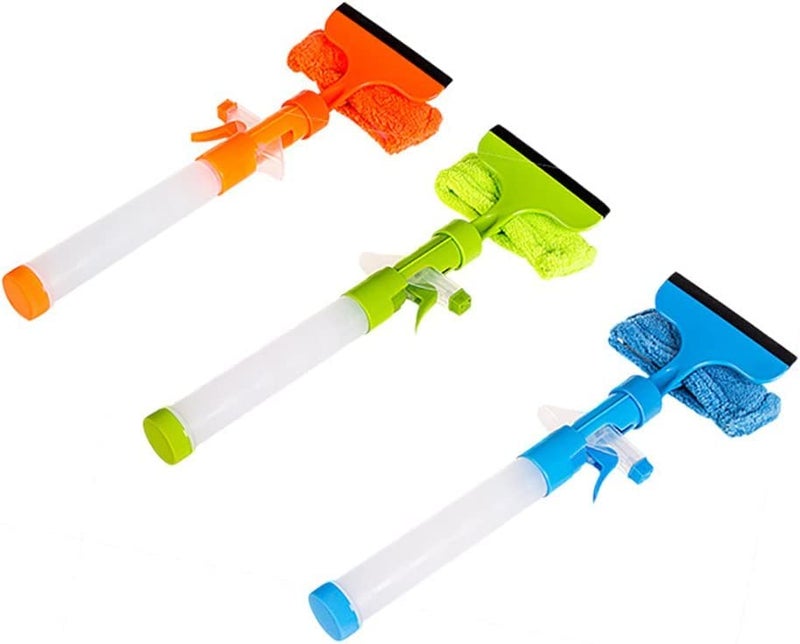 FYCAN Window Cleaner Cleaning Wiper Window Squeegee Double Sided Shower Squeegee with Water Spray Function for Shower Doors Bathroom Window and Car Windshield Glass CleanerPack of 1