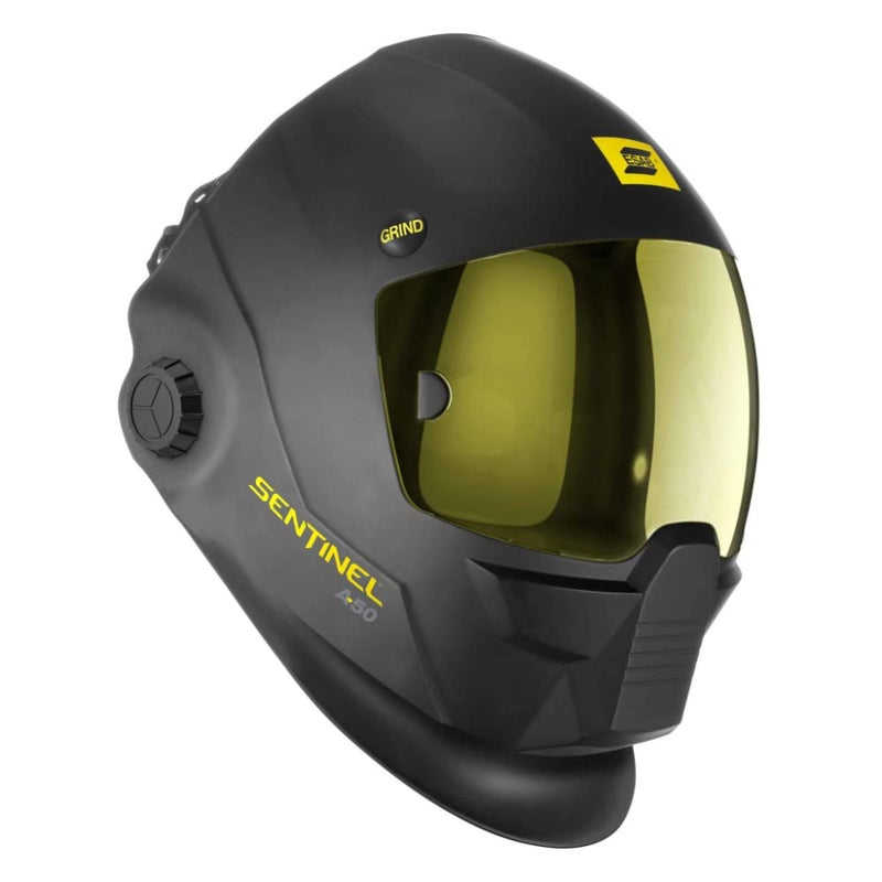 ESAB 0700000800 Sentinel A50 Welding Helmet Black LowProfile Design High Impact Resistance Nylon InfinitelyAdjustable Color Touch Screen Controls 393 x 236 Viewing Lens