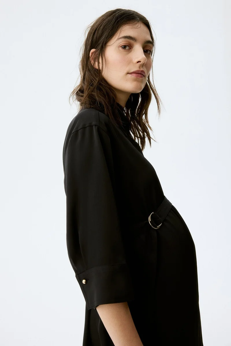 H&M  MAMA Belted shirt dress for Women | Best Price UAE